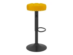 Bancos de bar 2 pcs veludo amarelo mostarda