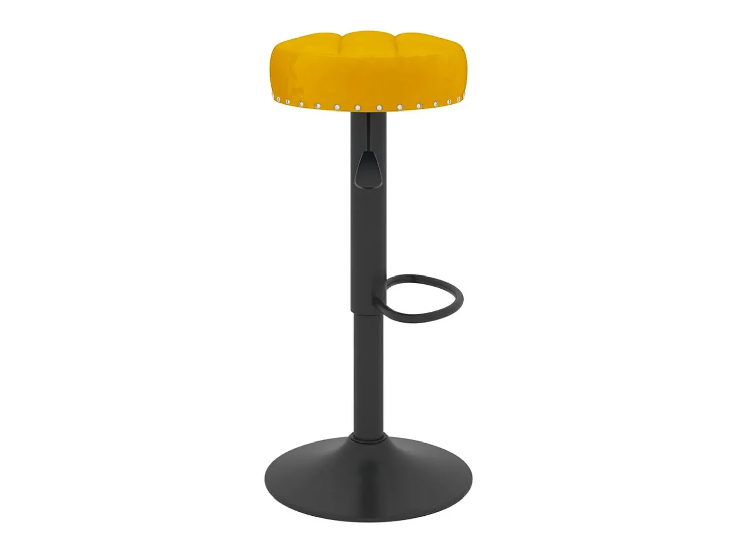 Bancos de bar 2 pcs veludo amarelo mostarda