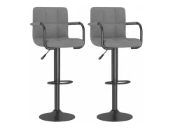 Bancos de bar 2 pcs veludo cinzento-claro PT116955