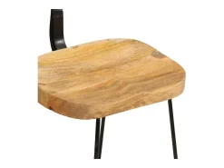 Bancos de bar 2 pcs 49x43x79 cm madeira de mangueira maciça