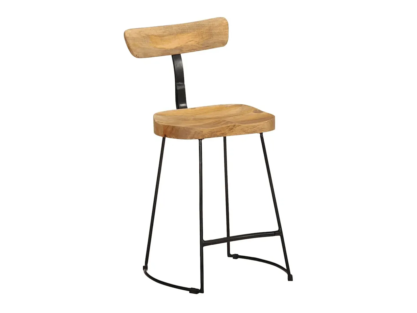 Bancos de bar 2 pcs 49x43x79 cm madeira de mangueira maciça