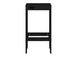 Bancos de bar 2 pcs 40x36x75 cm madeira de pinho maciça preto PT187358