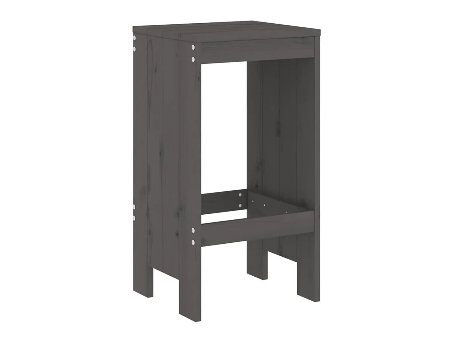 Bancos de bar 2 pcs 40x36x75 cm madeira de pinho maciça cinza PT434452