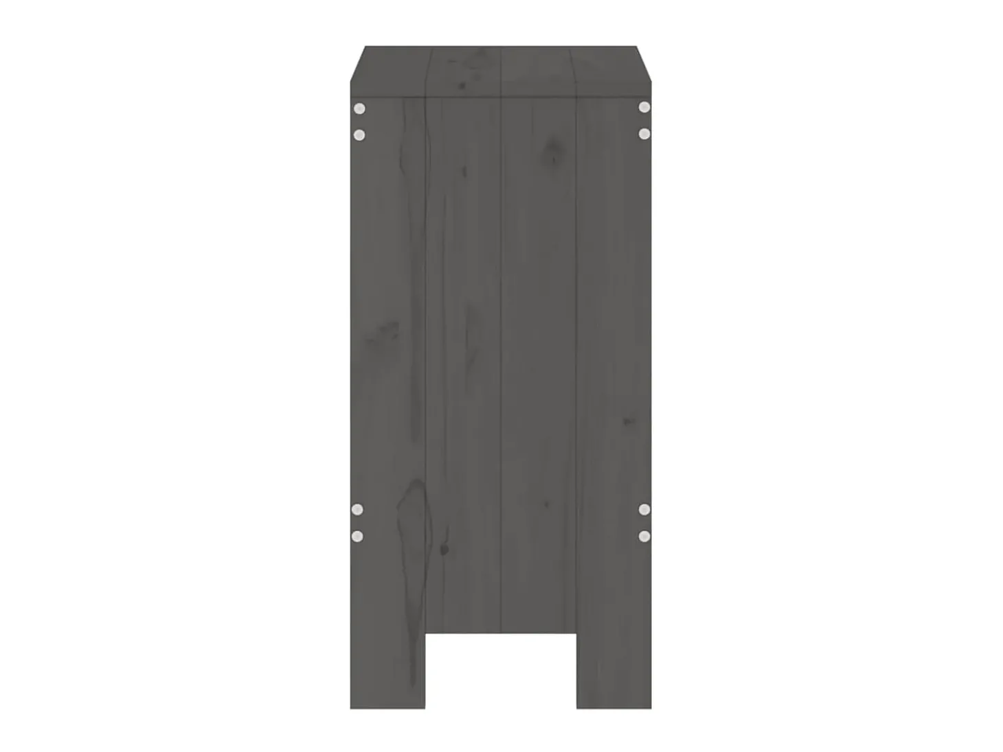 Bancos de bar 2 pcs 40x36x75 cm madeira de pinho maciça cinza PT434452