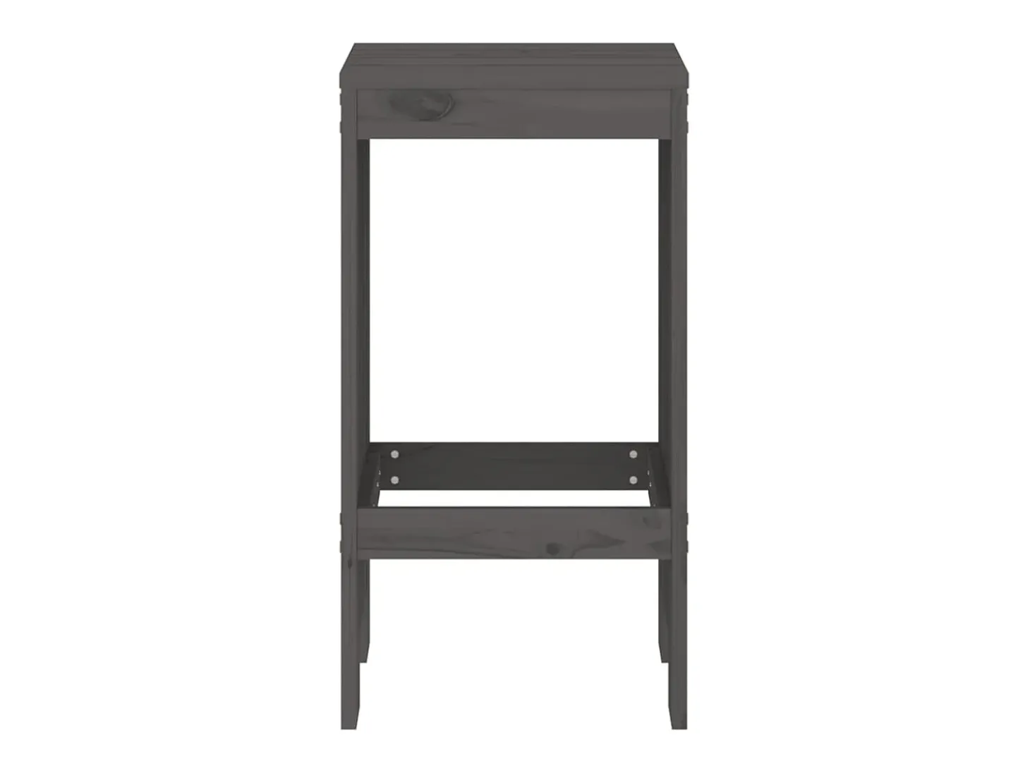 Bancos de bar 2 pcs 40x36x75 cm madeira de pinho maciça cinza PT434452