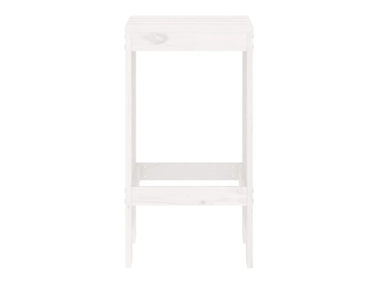 Bancos de bar 2 pcs 40x36x75 cm madeira de pinho maciça branco PT194866