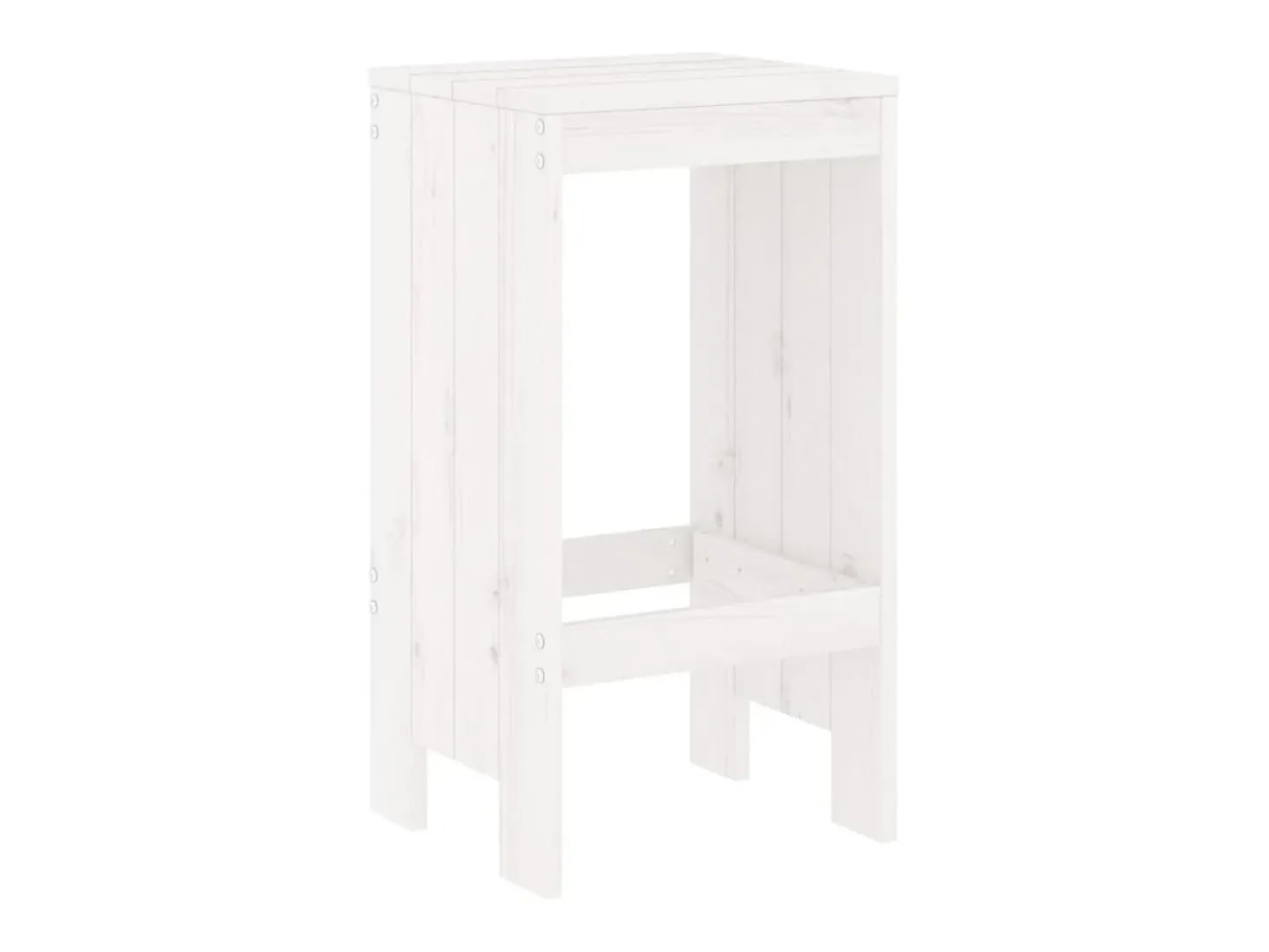 Bancos de bar 2 pcs 40x36x75 cm madeira de pinho maciça branco PT194866