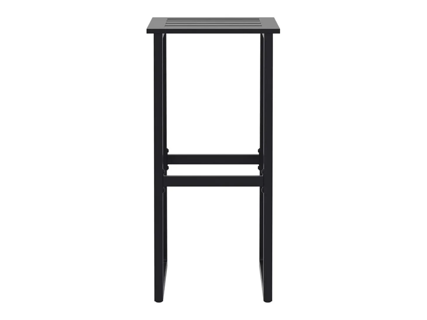 Bancos de bar 2 pcs 38x38x80 cm aço revestido a pó preto PT919288