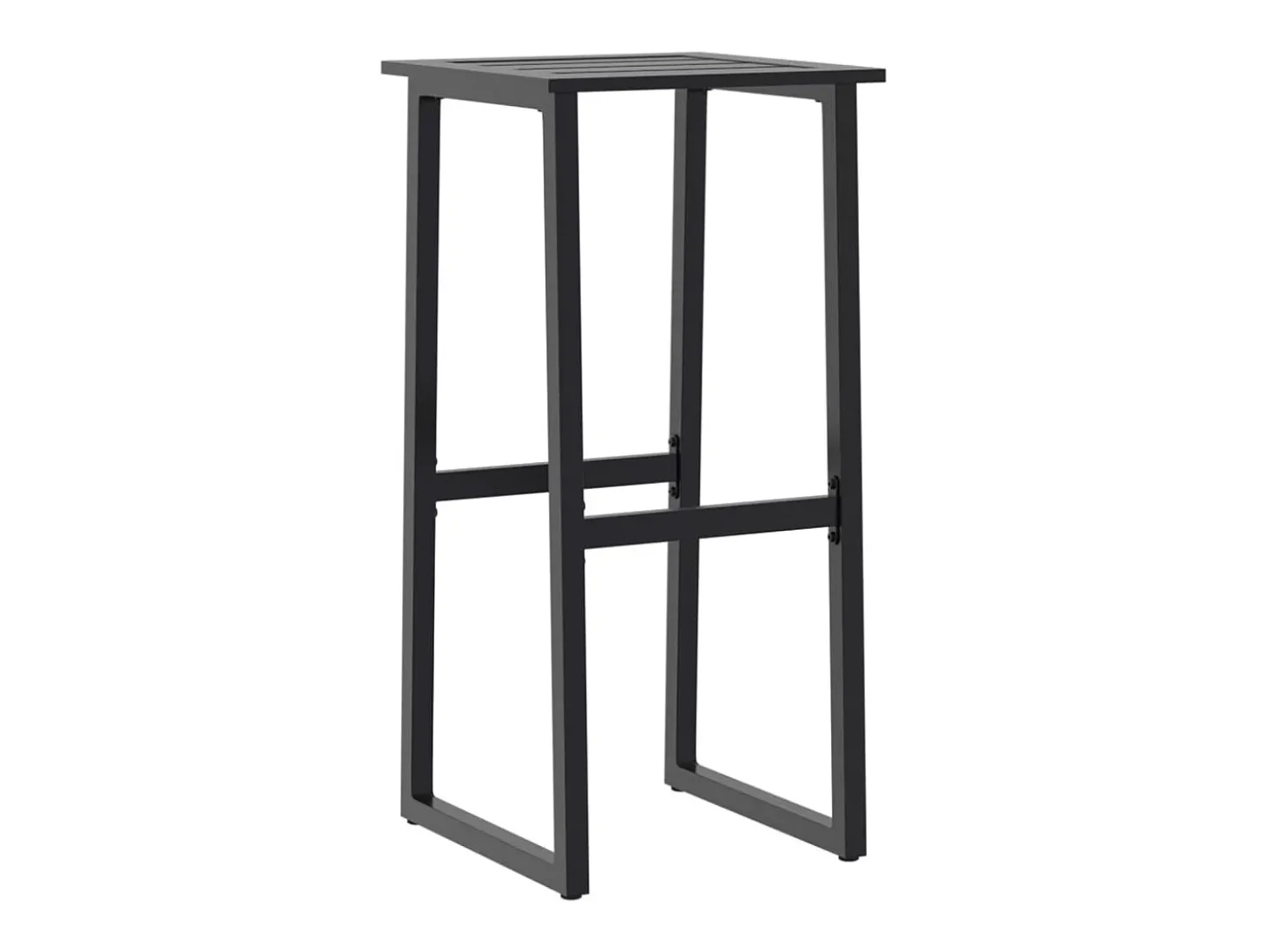 Bancos de bar 2 pcs 38x38x80 cm aço revestido a pó preto PT919288