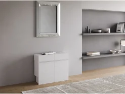 Bancos inferior e superiorextensíveis 26x72/300 cm Evolve Cinza Branca extensões internas