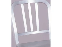 Banqueta de metal com encosto alto - Navi Army - Aluminio