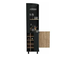 Bar de canto Kaia, com 1 porta e suporte para garrafas , 179.83 cm X 44.95 cm X 44.95 cm , Multicolor