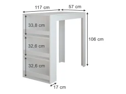 Bartisch branco 57x117x106 repose