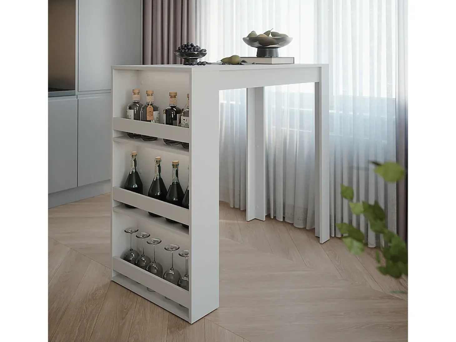 Bartisch branco 57x117x106 repose