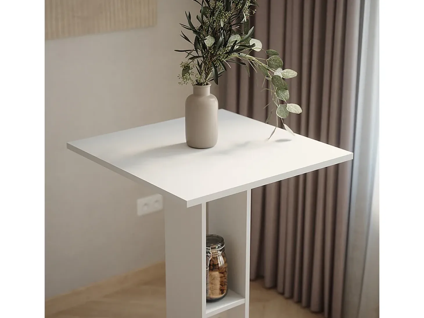 Bartisch branco 65x65x106 repose