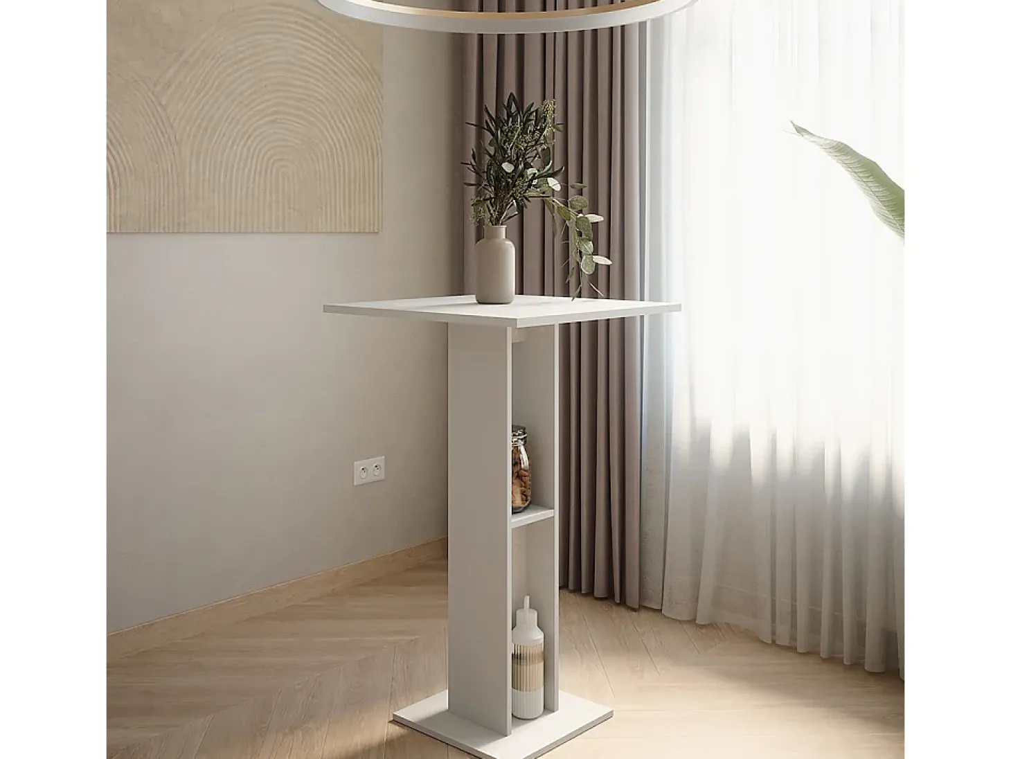 Bartisch branco 65x65x106 repose