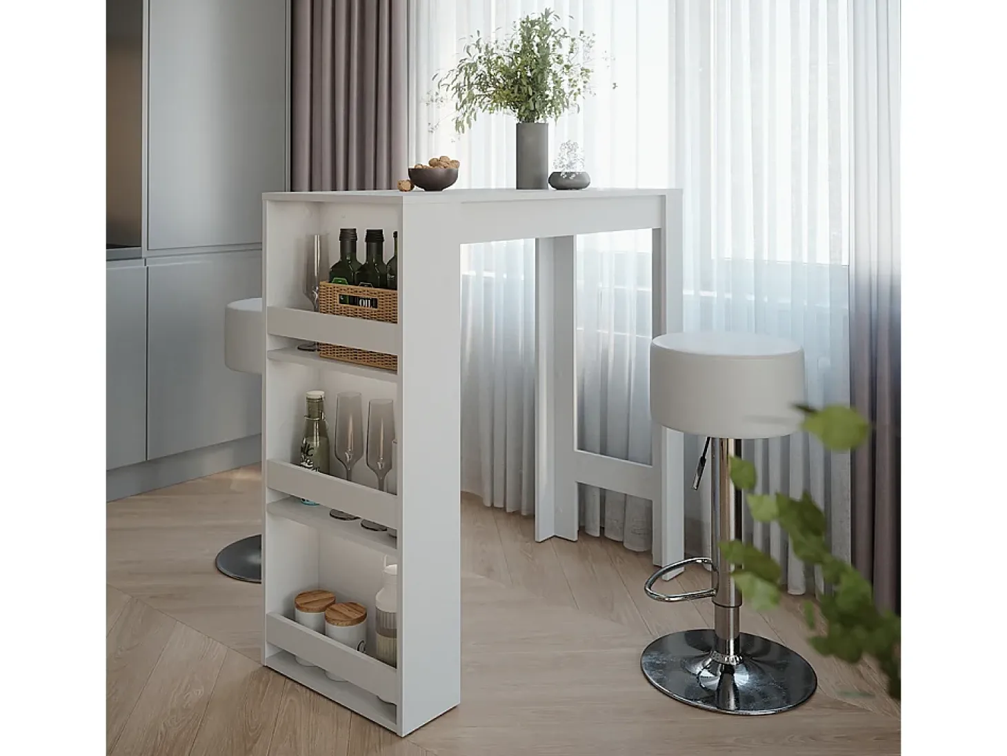 Bartisch branco 45x110x106 repose