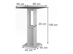 Bartisch branco/antracite 65x65x106 repose