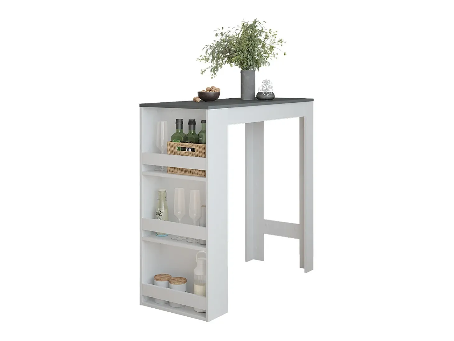 Bartisch branco/antracite 45x110x106 repose