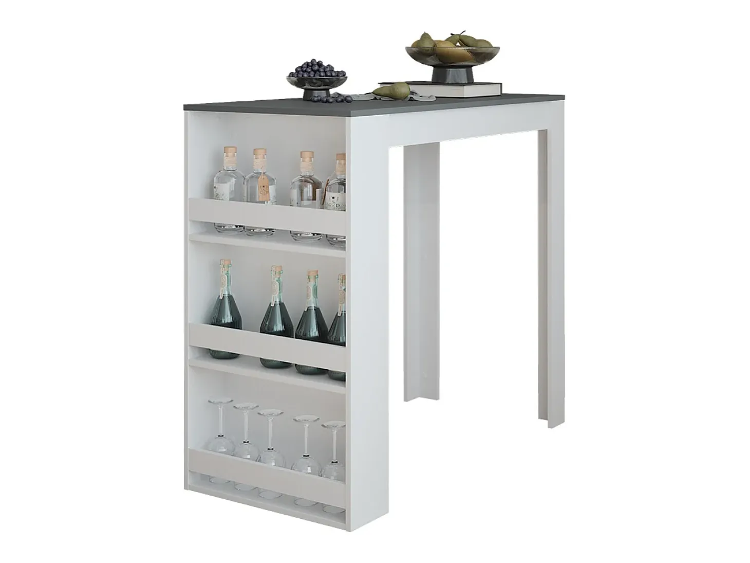 Bartisch branco/antracite 57x117x106 repose