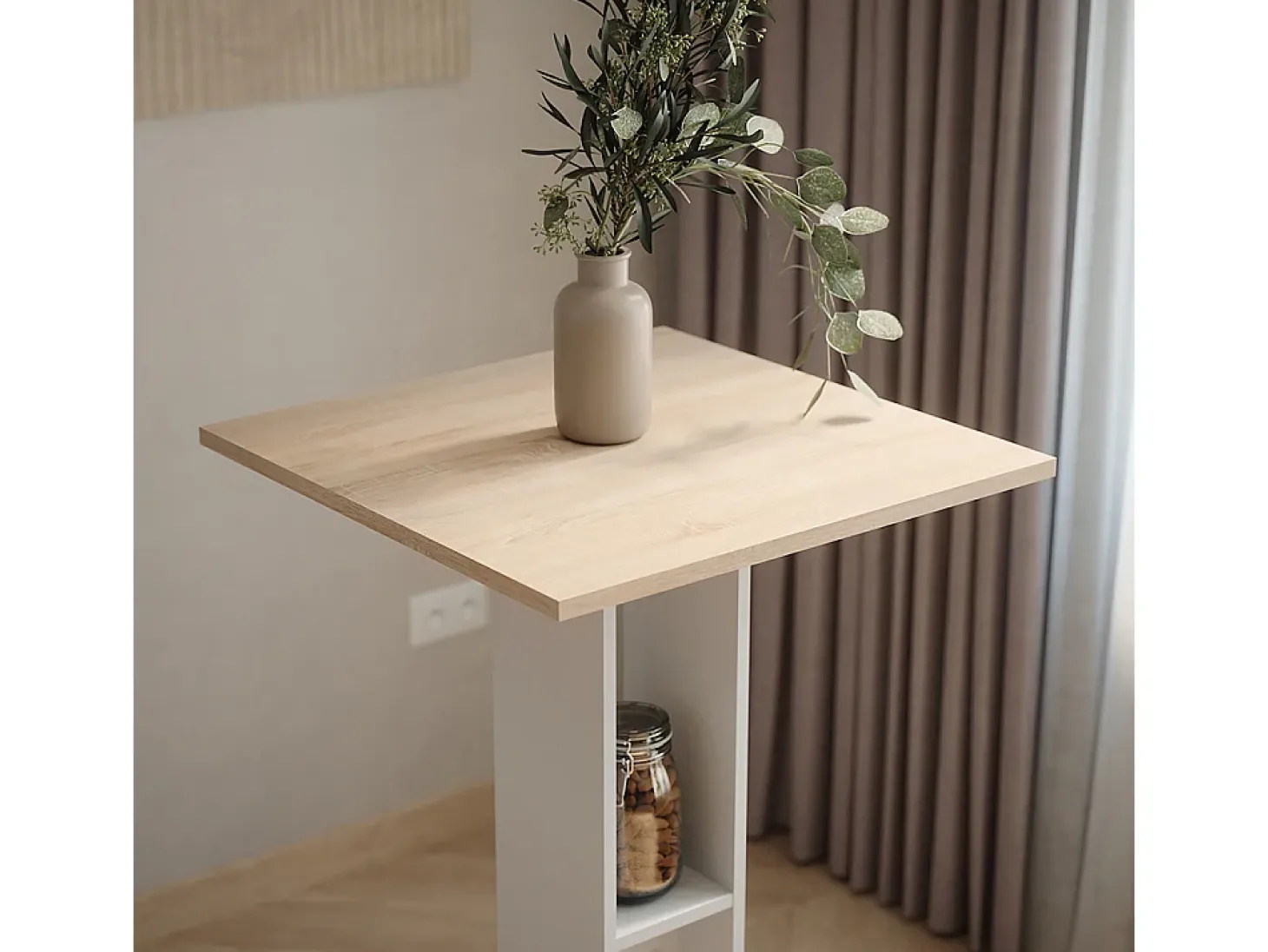Bartisch branco/sonoma 65x65x106 repose