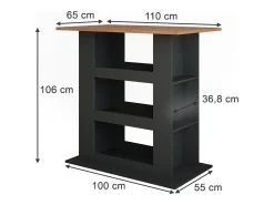 Bartisch carvalho goldkraft/antracite 110x65x106 repose