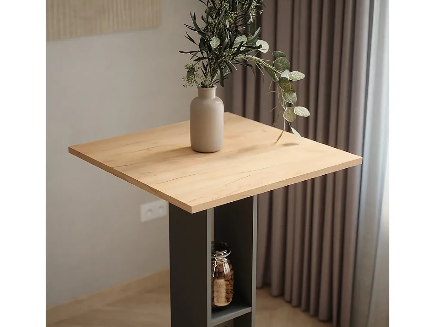 Bartisch carvalho goldkraft/antracite 65x65x106 repose
