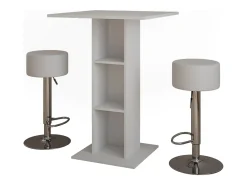 Bartisch-Set branco 75x75x106 repose