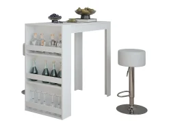 Bartisch-Set branco 57x117x106 repose