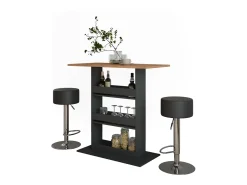 Bartisch-Set carvalho goldkraft/antracite 110x55x106 repose