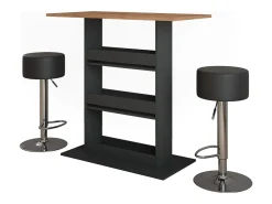 Bartisch-Set carvalho goldkraft/antracite 110x55x106 repose