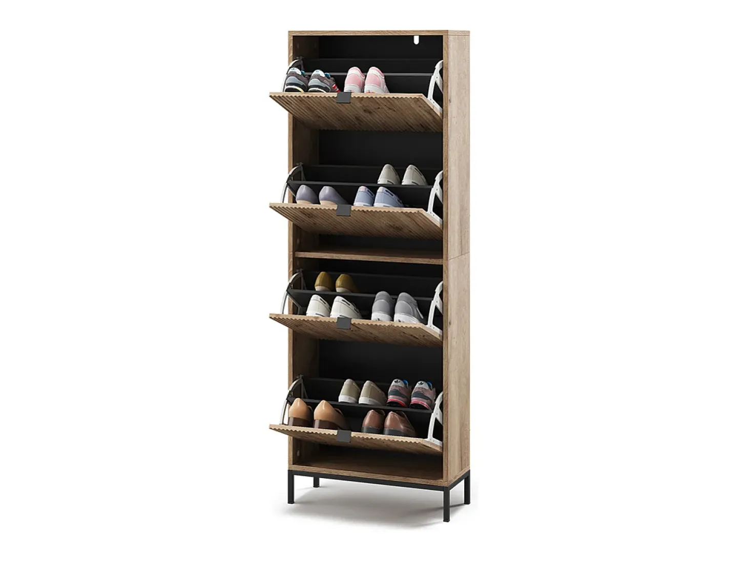 Basculante de sapatos carvalho viking 60x24x168 eliza