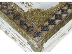 Base de mesa em manguier blanc vieilli