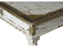 Base de mesa em manguier blanc vieilli