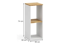 Bücherregal carvalho branco/dourado 30x30x74 tomy