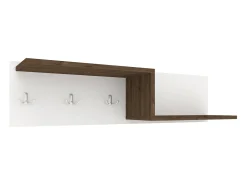 Bengaleiro Grid, Carvalho Bronz/Branco, 100 x 20 x 24 cm