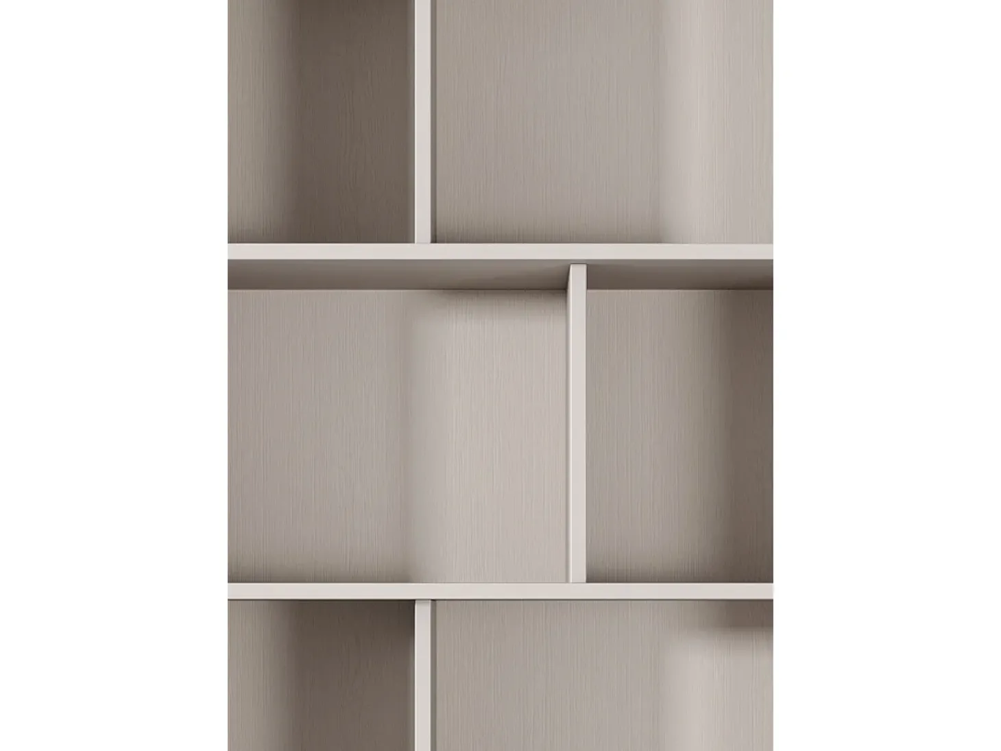 Biblioteca 2 gavetas e 8 nichos MDF bege e dourado - ELONARIA de Pascal Morabito