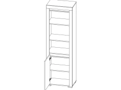 Biblioteca 1 porta Kasla branco 195cm