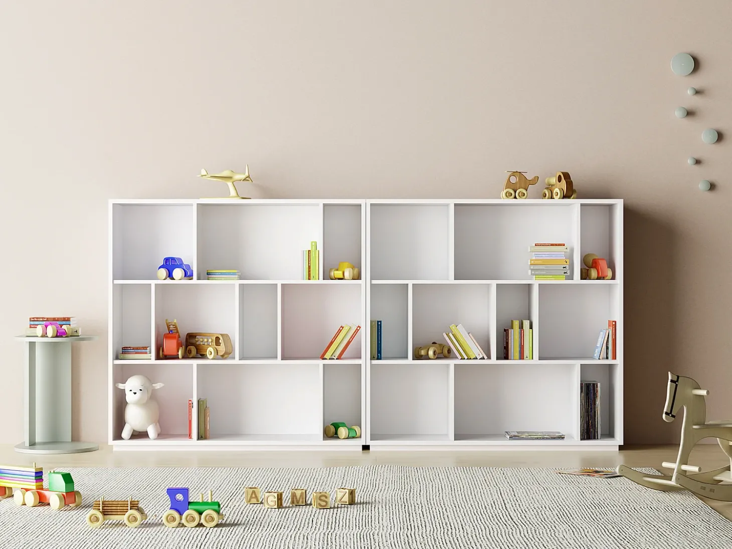 Biblioteca 3 prateleiras - A117cm x C119cm x P32cm branco - Nack