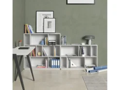 Biblioteca 2 prateleiras - A80cm x C119cm x P32cm branco - Nack