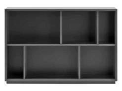 Biblioteca 2 prateleiras - A80cm x C119cm x P32cm antracite - Nack