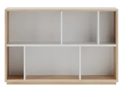 Biblioteca 2 prateleiras - A80cm x C119cm x P32cm carvalho e branco - Nack