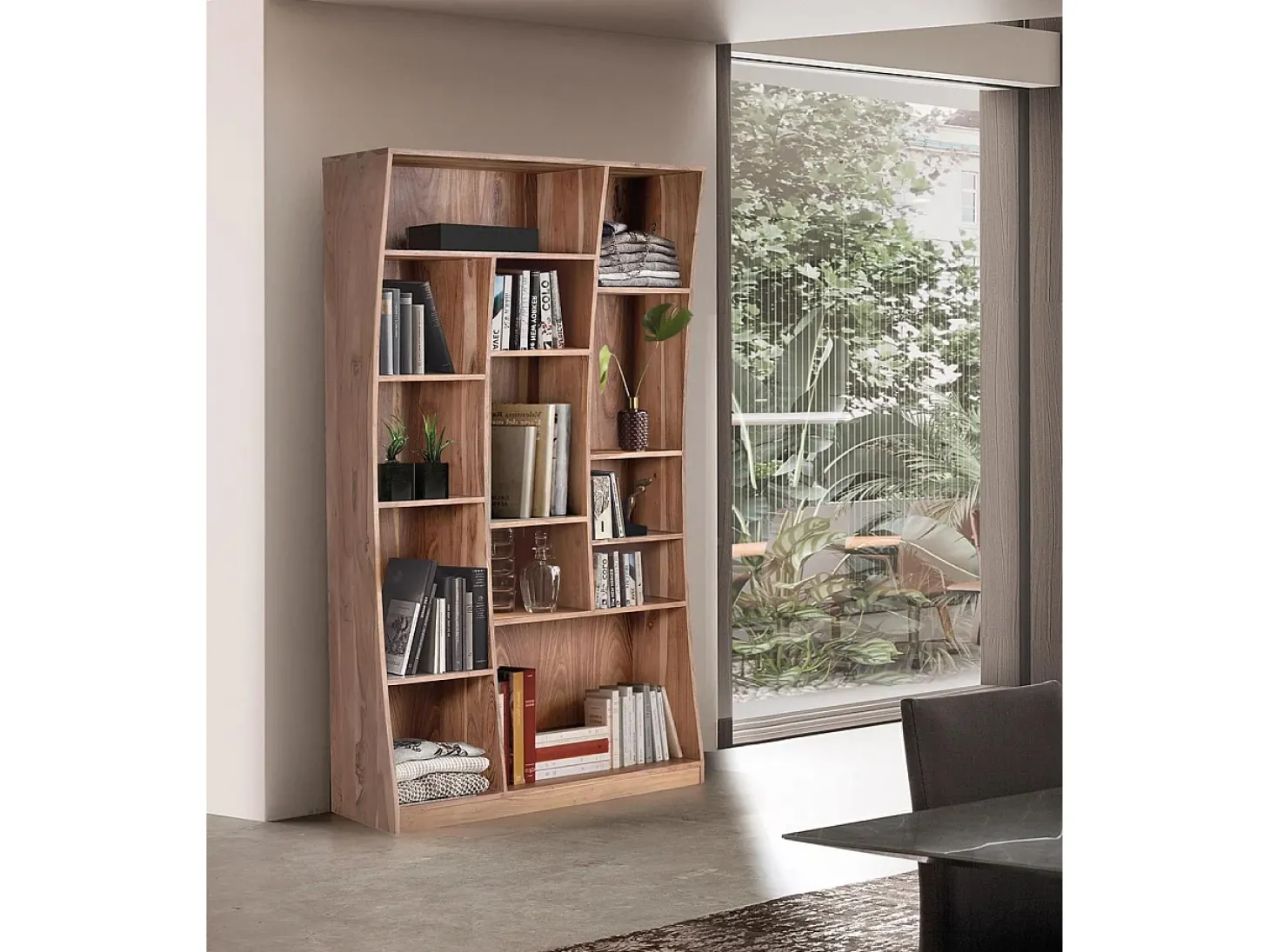 Biblioteca em manjedoura marrom 2 metros