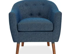 Brie | Cadeira de apoio em linho azul