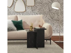 Brielle | Mesa de centro com aspeto de mármore Preto