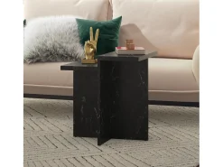 Brielle | Mesa de centro com aspeto de mármore Preto