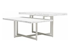 Brielle | Mesa de Centro em Mármore Branco