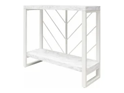 Brielle | Mesa de Consola com 1 Prateleira em Marbel Look Branco
