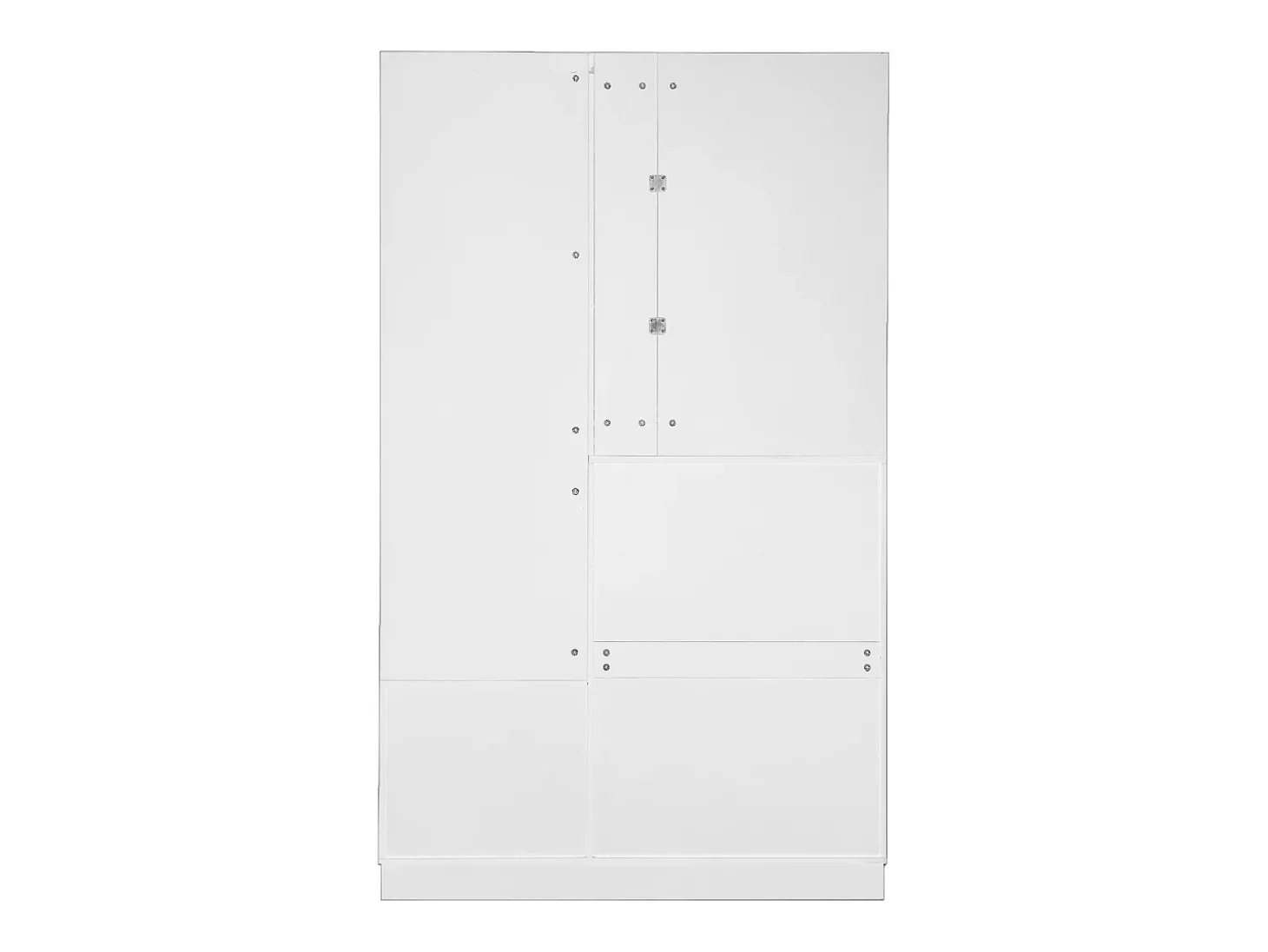Cabide branco com espelho, sapateira e banco - Móvel para hall de entrada 110x33x185,5 cm