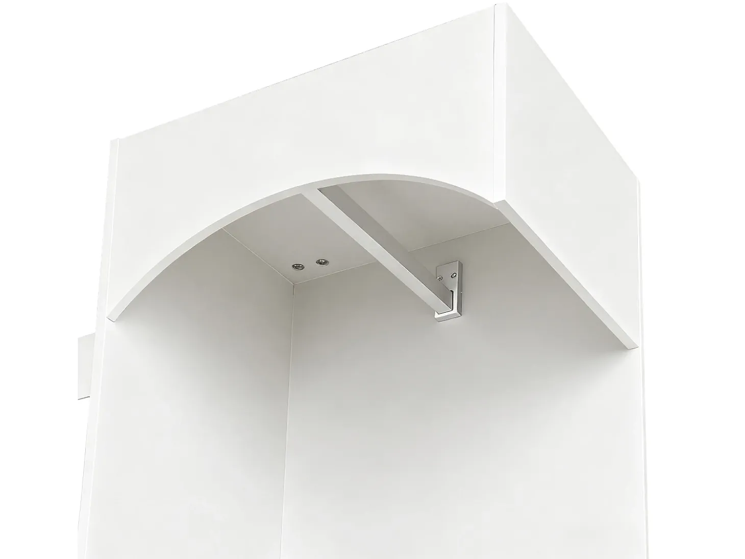 Cabide branco com espelho, sapateira e banco - Móvel para hall de entrada 110x33x185,5 cm